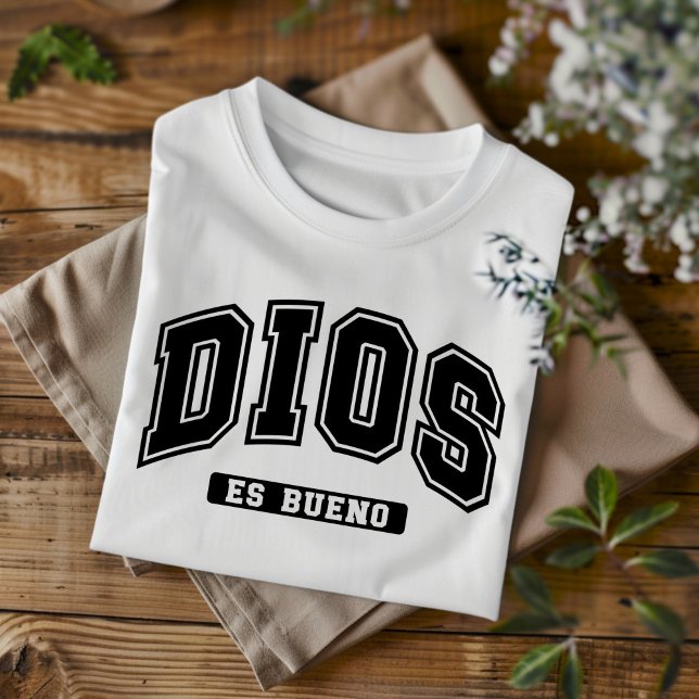 Dios Es Bueno - Camisa Espanhola Cristã (Criador carregado)