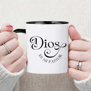 Dios Es Mi Pastor Caneca de Café Cristã Espanhola