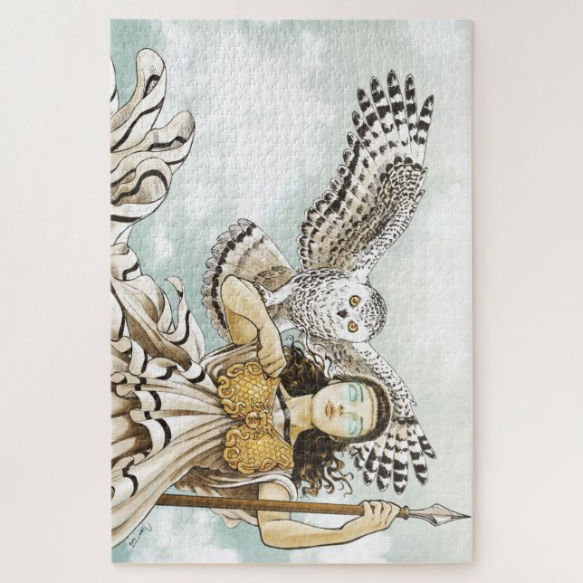 Diosa Atenea - Quebra-cabeça +1000 piezas (Vertical)