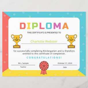 Diploma de jardim de infância Diploma ElementarCer