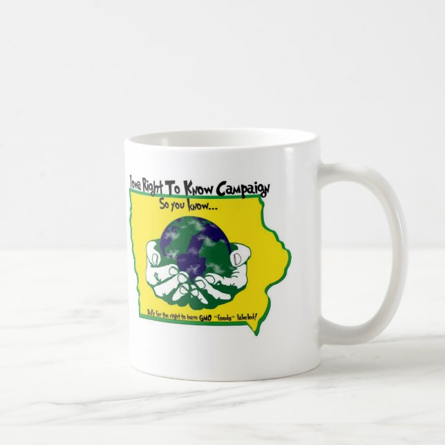 Direito de Iowa de saber a caneca da campanha (Direita)