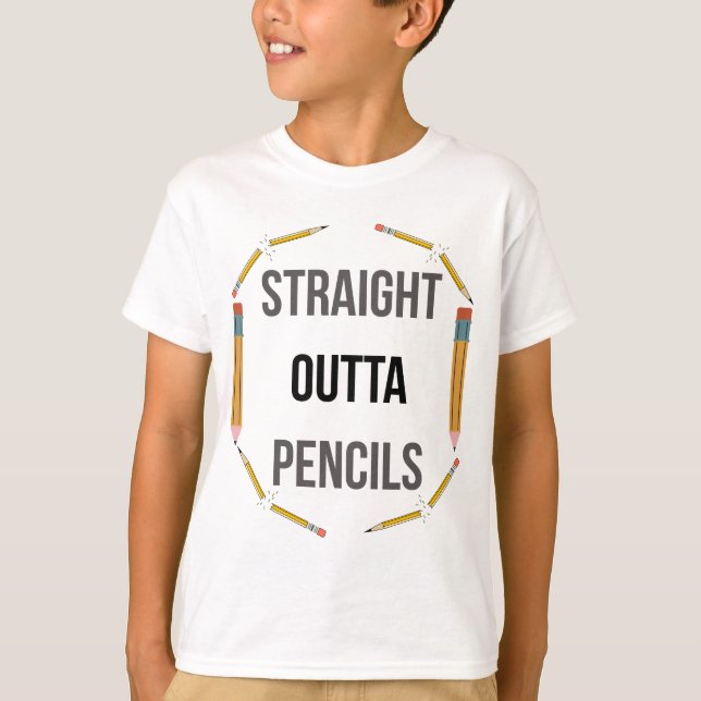 Direto dos Lápis | Camiseta Divertida de Escola (Frente)