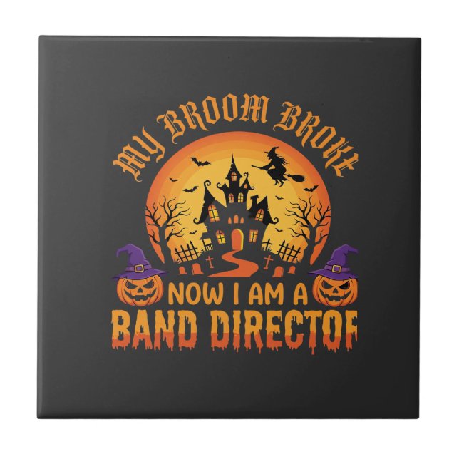 Diretor de Banda de Halloween Vassoura de Bruxa Ca (Frente)