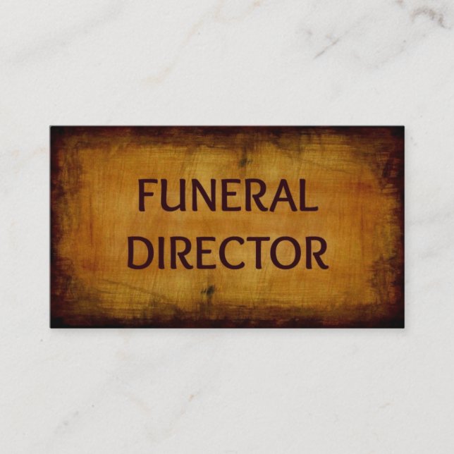 Diretor Funeral Cartão de visita (Frente)