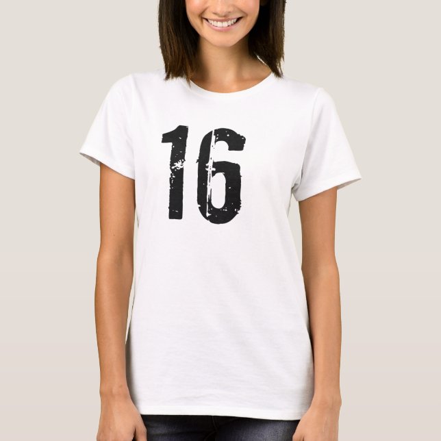 DIRIGIDAS #16 Camisetas DE ANIVERSÁRIO (Frente)