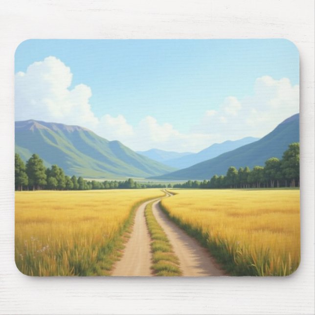 Dirt Road Nature Landscape Mouse Pad (Frente)