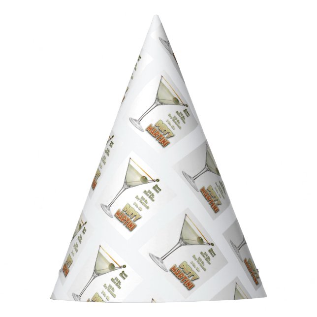 Dirty Martini Cocktail Recebe o Chapéu do Partido  (Frente)