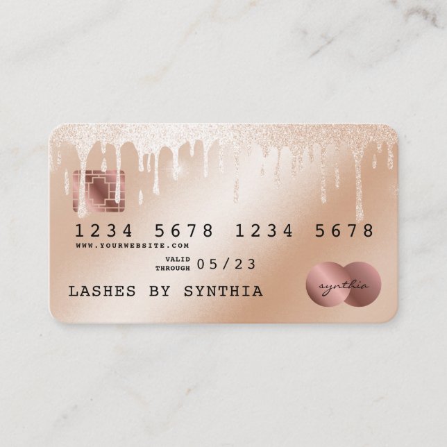 Discagem Dourada com Estilos de Cartão de Crédito (Frente)