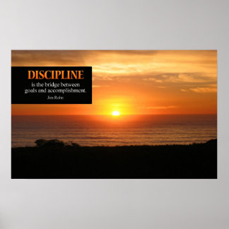 Disciplina Poster Motivacional Impressão