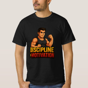 Disciplina Sobre Camisa De Motivação