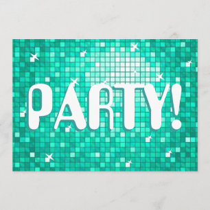 Disco Azulejos Aqua 'PARTIDO'! texto de convite am
