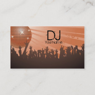Disco Ball - DJ Cartão de visita marrom