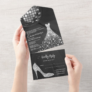 Disco Ball, Stiletto & Ball Gown Quinceañera