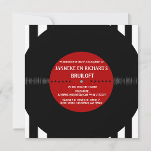 Disco de Vinil Retrô   Convite de Casamento Modern
