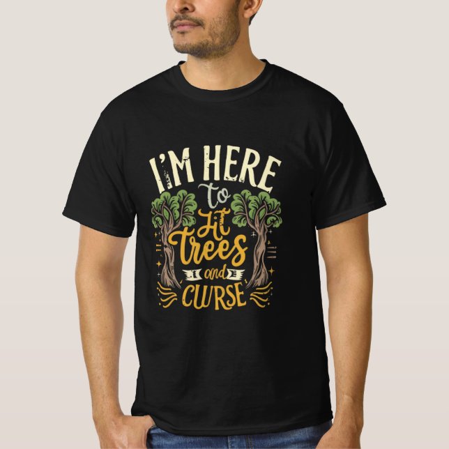 Disco Golfe Camisa Engraçada Árvores e Maldição Re (Frente)
