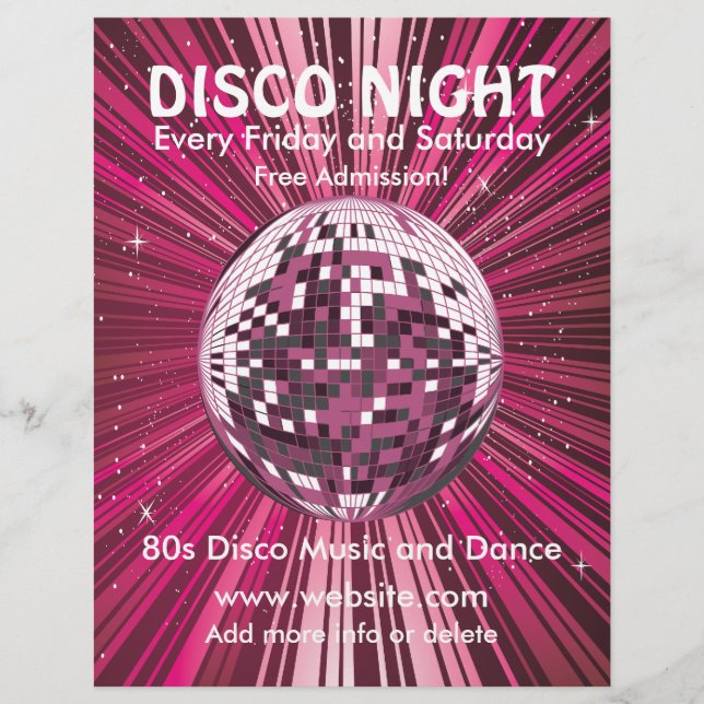 Disco Night Music Flyer (Frente)