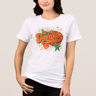 Disco Personalizado do Groovy Nome do Retro Taylor