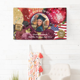 Disco Red Ball, USA Flag Welcome