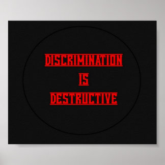 Discriminação É Poster Destrutiva