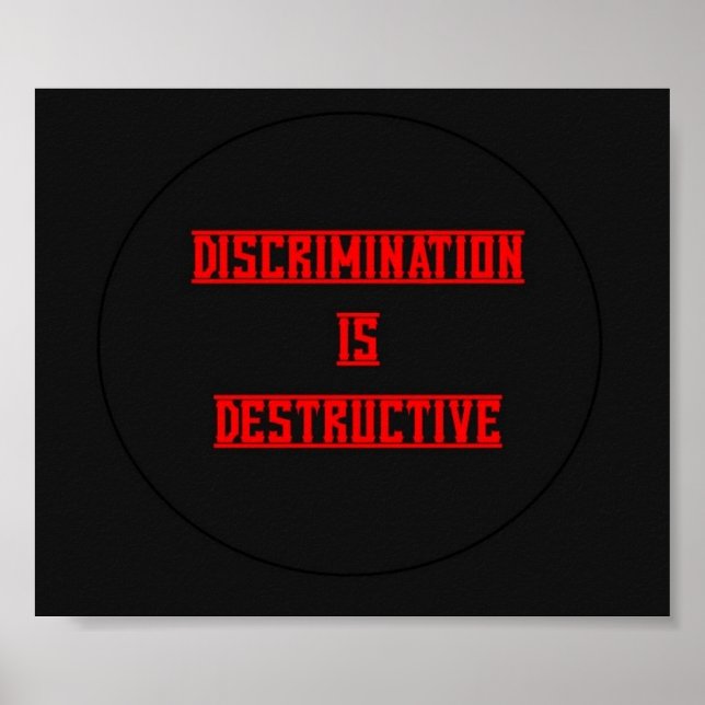 Discriminação É Poster Destrutiva (Frente)