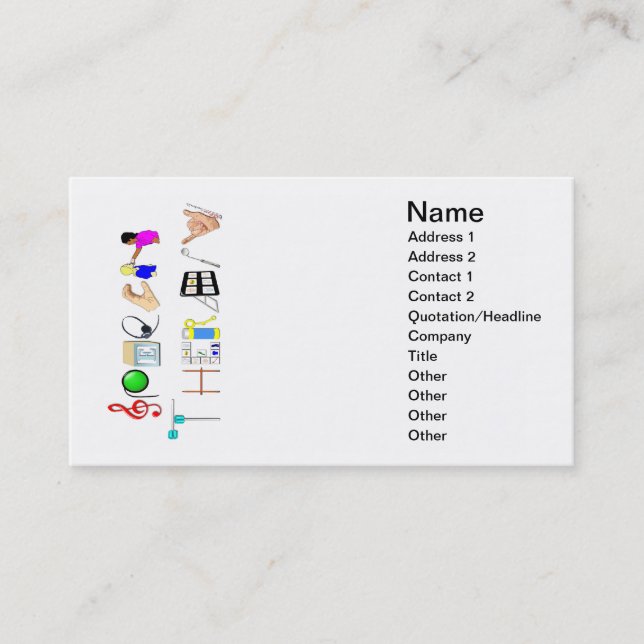 Discurso no cartão de visita do trabalho (Frente)