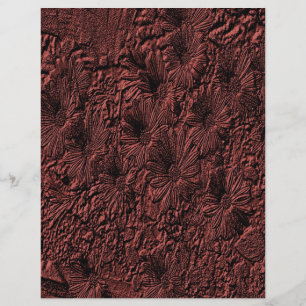 Disies Embrionadas Papel Scrapbook Floral Burgundy