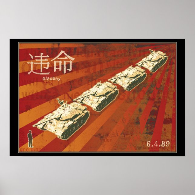 DisOBEY Tank Man Poster (Frente)