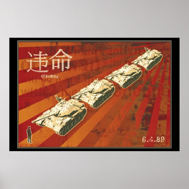 DisOBEY Tank Man Poster (Frente)