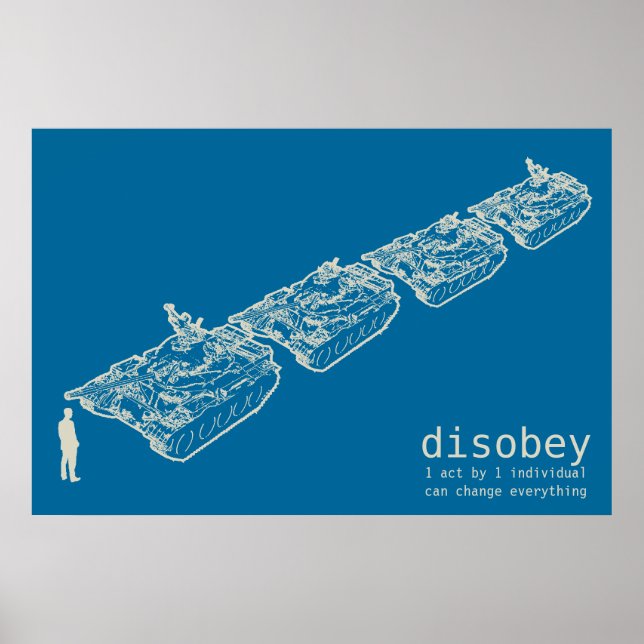 DisOBEY Tank Man Poster (Frente)