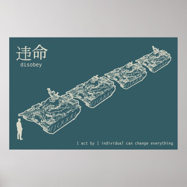 DisOBEY Tank Man Poster (Frente)