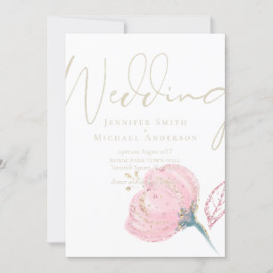 Disparador de Casamento Moderno Elegante Rosa Dour