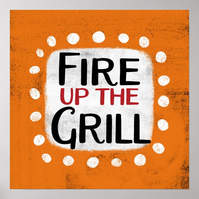 Disparar A Arte Da Parede Do Poster Grill (Frente)
