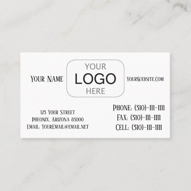 Disposição de cartão de visita (Frente)