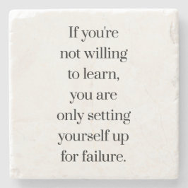 Disposta A Aprender Porta copos De Pedra