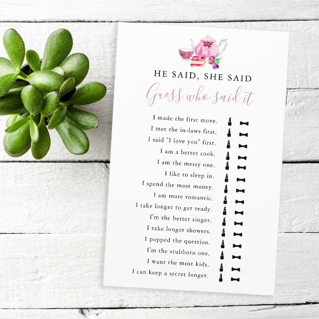 Disse Que Disse Festa De Chá De Jogo Chá de panela (Criador carregado)