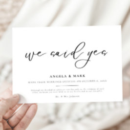 Dissemos Sim Noivado Casamento Anúncio