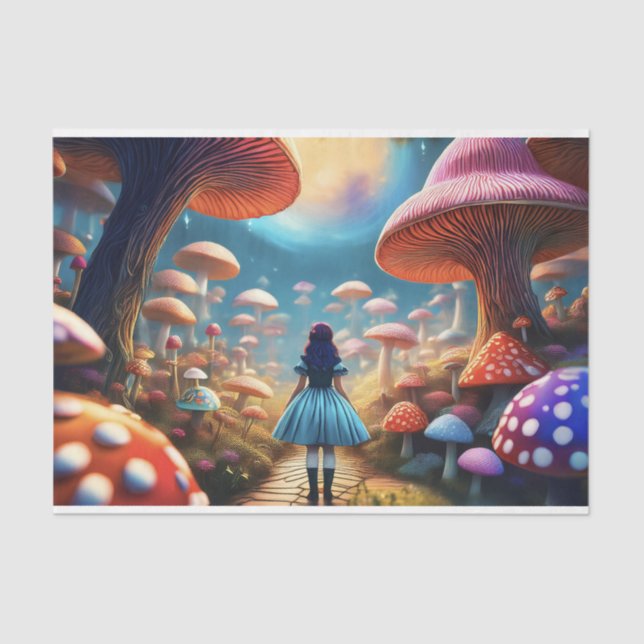 Dissociação de Alice entre o Papel Tecido Cogumelo (Frente )