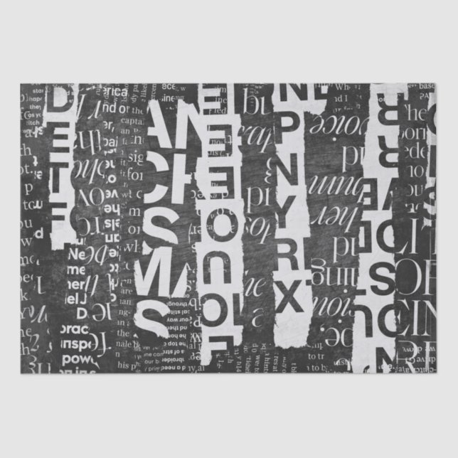 Dissociação de Arte de Colagem de Texto ou Papel T (Frente )