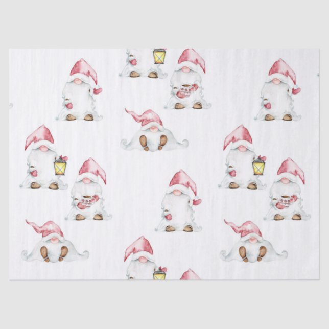 Dissociação de Papel Tecido - Gnomos de Natal (Frente )