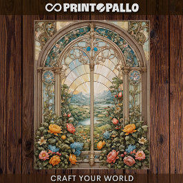 Dissociação - Uma janela manchada com flores