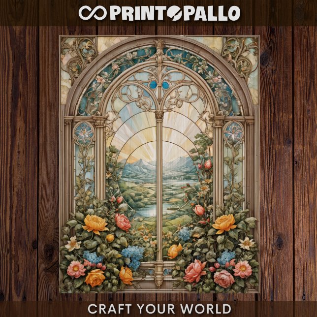 Dissociação - Uma janela manchada com flores (Criador carregado)