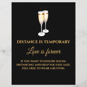 Distância é Temporária Amor é para sempre flyer