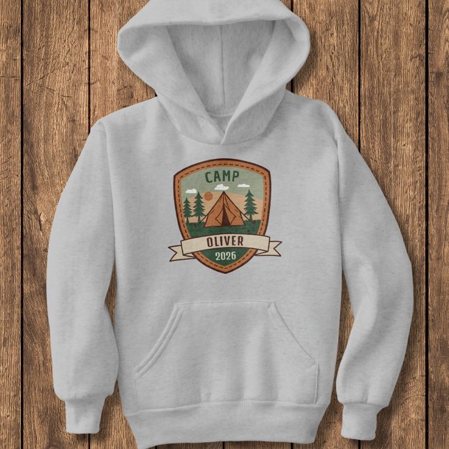Distintivo de Acampamento Vintage Personalizado (Criador carregado)