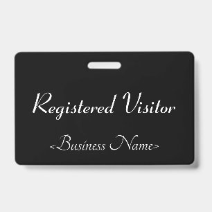 Distinto "Visitante Registrado" Crachá