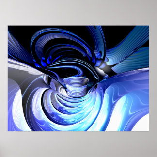 Distorção espacial Abstrato Poster