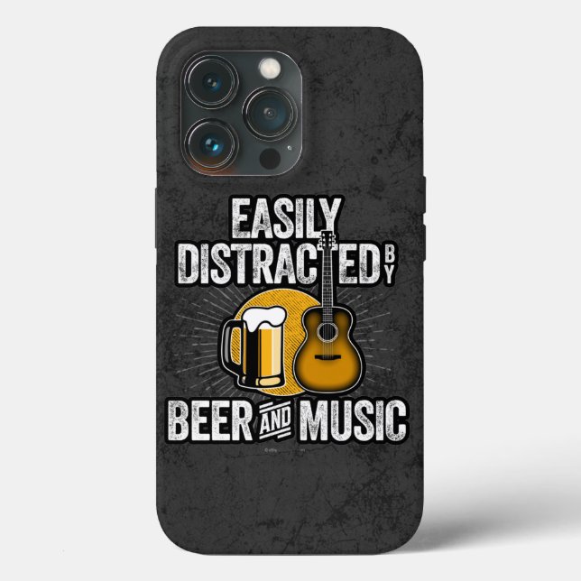 Distraído facilmente por Beer e Music Case-Mate iP (Verso)