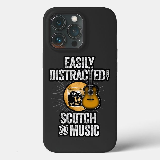 Distraído facilmente por Scotch e Music Case-Mate  (Verso)
