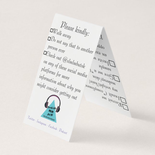 Distribua o cartão da lista de verificação (Verso)