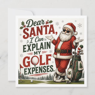 Dito engraçado de Natal de golfe para golfista