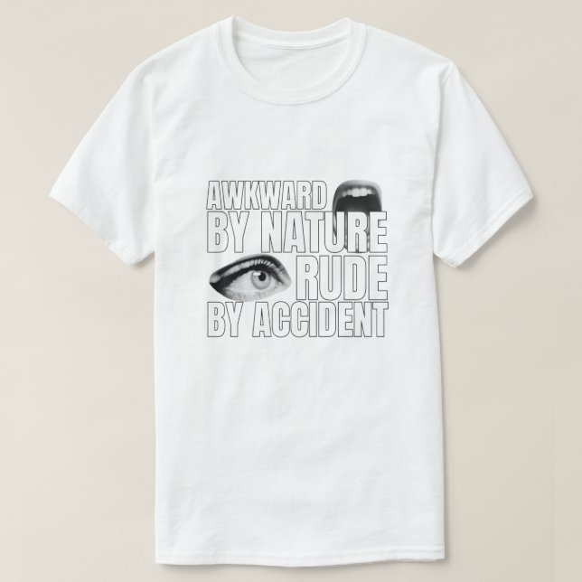 Dito sem querer Camiseta engraçada com dizer socia (Frente do Design)
